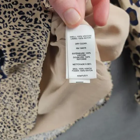 Vineyard Vines Cheetah Borderline Blouse Size XS - Picture 5 of 8